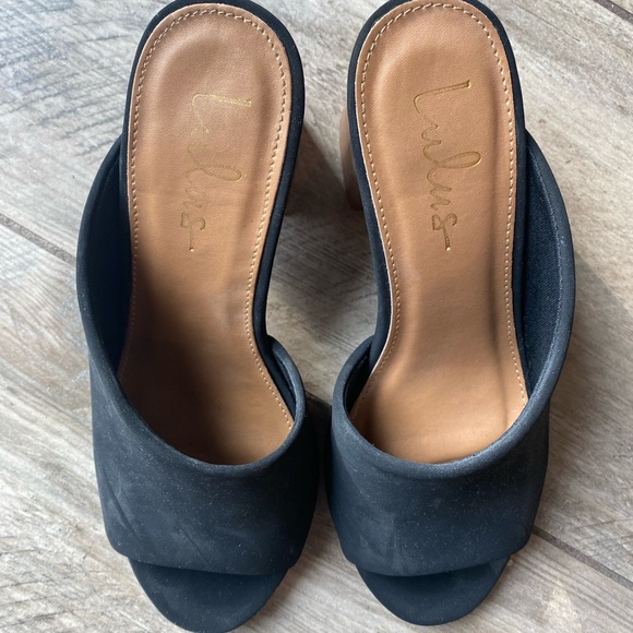 Lulus open toed mule in black - Picture 3 of 3